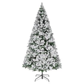VEVOR Christmas Tree, 7.2ft Prelit Flocked Artificial Tree, Full Holiday Xmas Deco Trees with 470 Colorful LED Lights