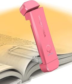 Book Reading Light,Silent Touch Lamp for in Bed,Rechargeable Clip on Booklight with 3 Amber Colors & Precise Dimming Night Reading,Best Gift Love