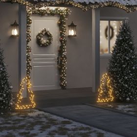 Christmas Light Decoration Warm White, Black Iron Medium