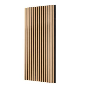 VEVOR Wood Slat Acoustic Panels, 23.6 x 47.2 inch, MDF Accent Wooden Wall Panels for Modern Interior Wall Decor