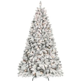 4.5 ft Prelit Flocked Christmas Tree with Pine Cones & 250 UL Lights