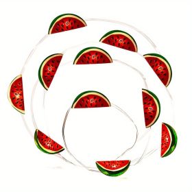 1pc, Summer Fairy String Lights, Watermelon Shaped LED Light String, Home Decor, Bedroom Decor, Holiday Decor, Summer Decor (quantity: 1pc)
